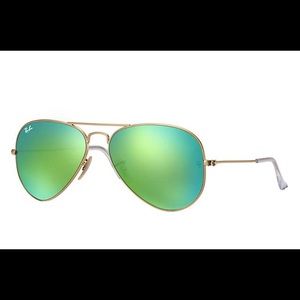 Rayban aviator flash lenses - green